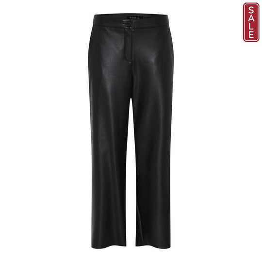 Robell – Cloe 09 - Wide Leg Faux Leather Culottes/Cropped Trouser