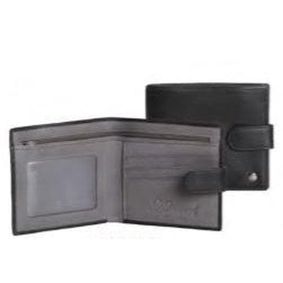 Ashwood Leather - Black/Grey Leather Classic Wallet