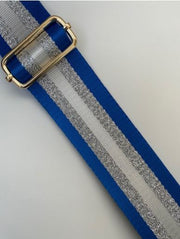 Kris-Ana Detachable Coloured Straps - Cobalt/Silver Stripe (172)