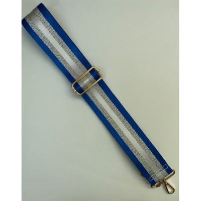 Kris-Ana Detachable Coloured Straps - Cobalt/Silver Stripe (172)