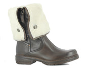 Manas - Leather with Faux Sheepskin Ankle Boot (2 colours)