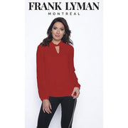 Frank Lyman - Long Sleeve Elegant Blouse with Cross over detail (2 colours)