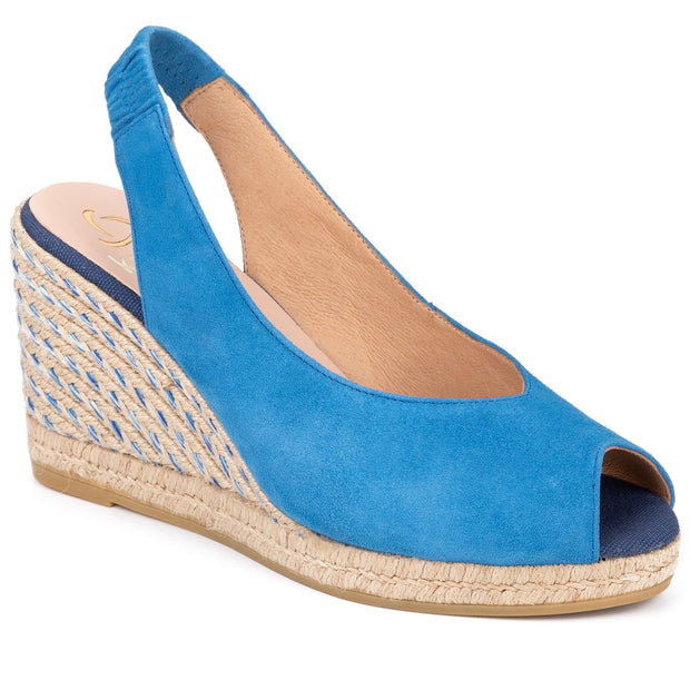 Kanna - K2255-High Wedge Suede Peep Toe Sling Back (4 colours)