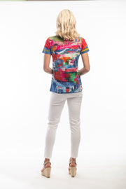 Orientique - Santorini - Short Sleeve V Neck T Shirt