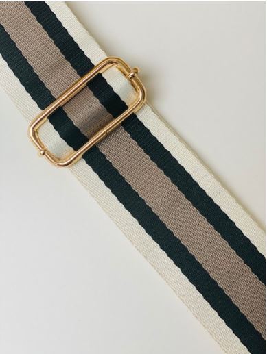 Kris-Ana Detachable Coloured Straps - Cream, Black, Putty Stripe (220)