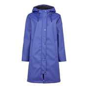 Frandsen - Long Hooded Raincoat in Royal Blue