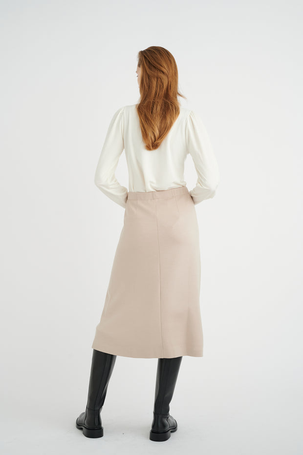 InWear - MoncentIW - Long A-Line Skirt with Elasticated Waistband