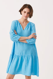 Part Two - ChaniaPW 3/4 Sleeve V Neck Linen Dress