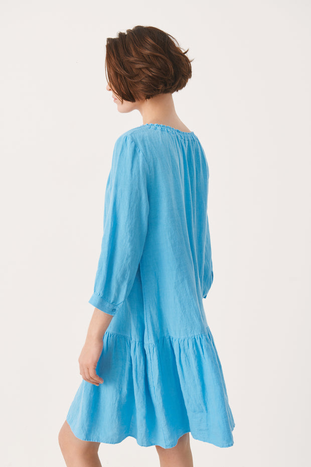 Part Two - ChaniaPW 3/4 Sleeve V Neck Linen Dress