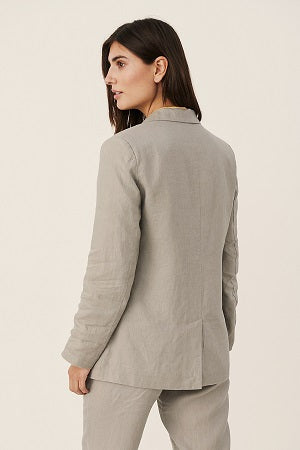 Part Two - Hanna 100% Linen Jacket in Flint Grey