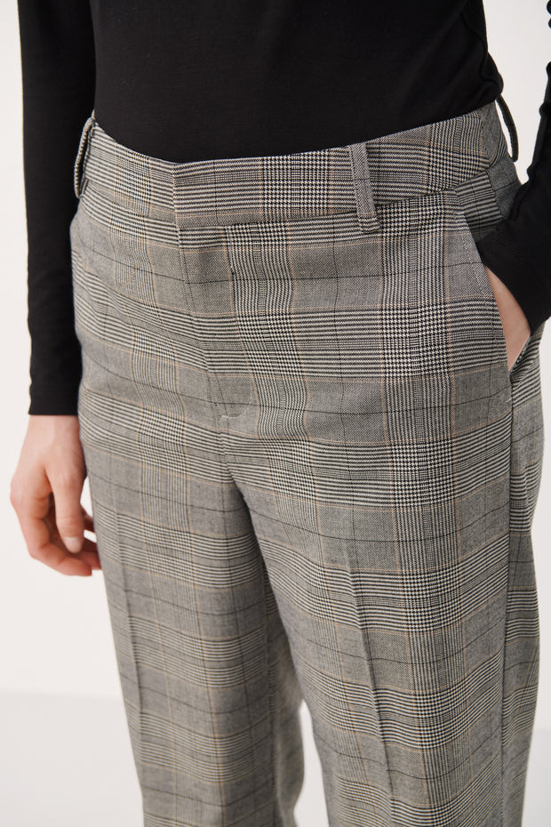 Part Two - NadjaPW Wide Leg Trouser in Black Check