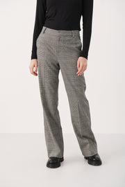 Part Two - NadjaPW Wide Leg Trouser in Black Check