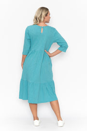 Orientique - Long Layered Dress in Artic Blue (51877)