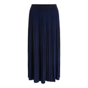 Oui -  Long Narrow Pleated Skirt with Elasticated Waistband