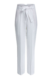 Oui - High Waisted Wide Leg Natural Linen Trouser  (2 colours)