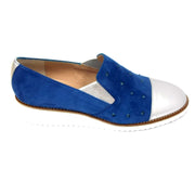 HB-Century Plata -Suede and Leather Low Wedge Shoe with Diamante Top (2 colours)