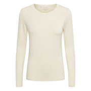 Part Two - Emaja Long Sleeve Slim Fit Tee Shirt in Whitecap Gray