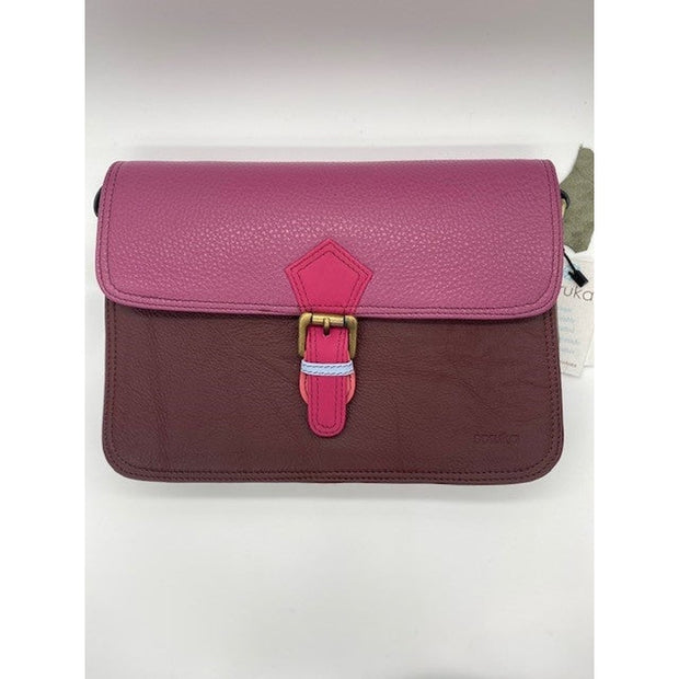 Soruka - Arleth - Burgundy/Raspberry Leather Shoulder/Cross Body Bag