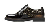 Embassy London - The Artist Brogue in Black with Gold Drops