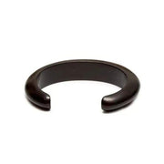 The Branch - Slim Rounded Black Wood Cuff