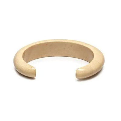 The Branch - Slim Rounded White Wood Cuff