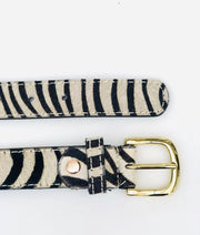 Hydestyle.London - Zebra Print Hair-on Hide Leather Belt - BL18
