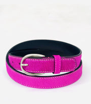 Hydestyle.London - Neon Cerise Pink Pony Hair-on Hide Leather Belt - BL20