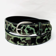 Hydestyle.London - Green Camo Hair-on Hide Leather Belt - BL28