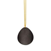 The Branch - Blackwood Curved Oval Foli Pendant on a Gold Chain Necklace