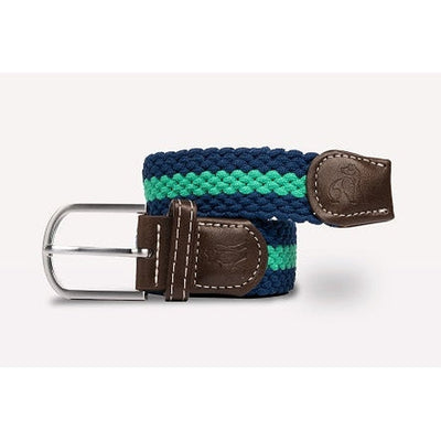 Swole Panda - Ladies Blue/Green Stripe Recycled Woven Belt