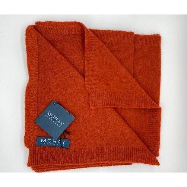 Moray Cashmere - Etteridge Long Cashmere Scarf in Burnt Orange