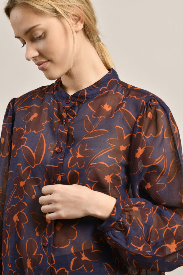 Mat De Misaine - Chausey - Cotton and Silk Floral Print Blouse