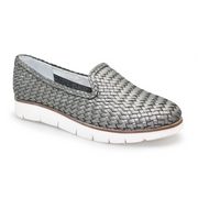 Lunar Shoes - Cipriana Weaved Leather Pump in Pewter