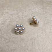 The Real Pearl Co. - Gold Plated 925 Silver Flower Stud Earring