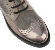 Embassy London - Hatter Ankle Boot in Grey and Chrome