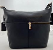 Ashwood Large Black Leather Shoulder Bag