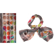 Kapre - Merino Wool & Silk Scarf in Bold Autumn Print - KAP317-58