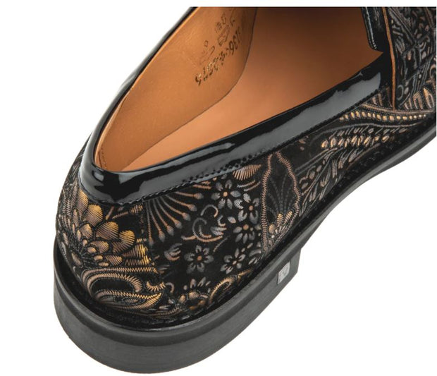 Embassy London - Kay - Black & Gold Loafer