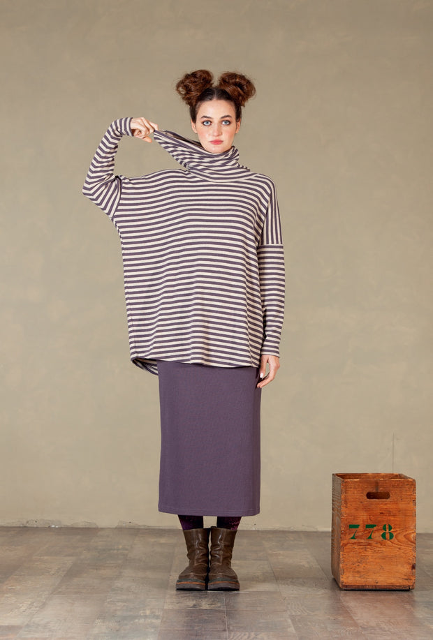 Mama B. - BJORK - Plain Long Skirt with Elasticated Waist