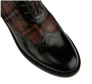 Embassy London - Mantis - Purple Tartan Ankle Boot