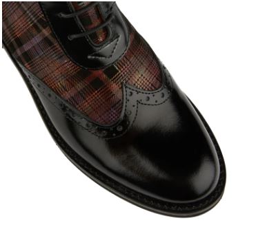 Embassy London Mantis Purple Tartan Ankle Boot Gillie G s