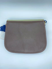 Soruka - Dark Red and Dark Grey Leather Saddle Bag Style Shoulder/Cross body Bag