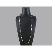 The Real Pearl Co. - White Round & Baroque Pearls, Onyx, White Agate, Rock Crystal & Hematite Necklace