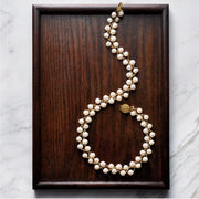 The Real Pearl Co. - White Pearl And Yellow Gold Plated Bar Necklace