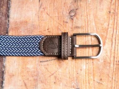 Swole Panda - Ladies Navy  Fine Weave Woven Recycled Belt