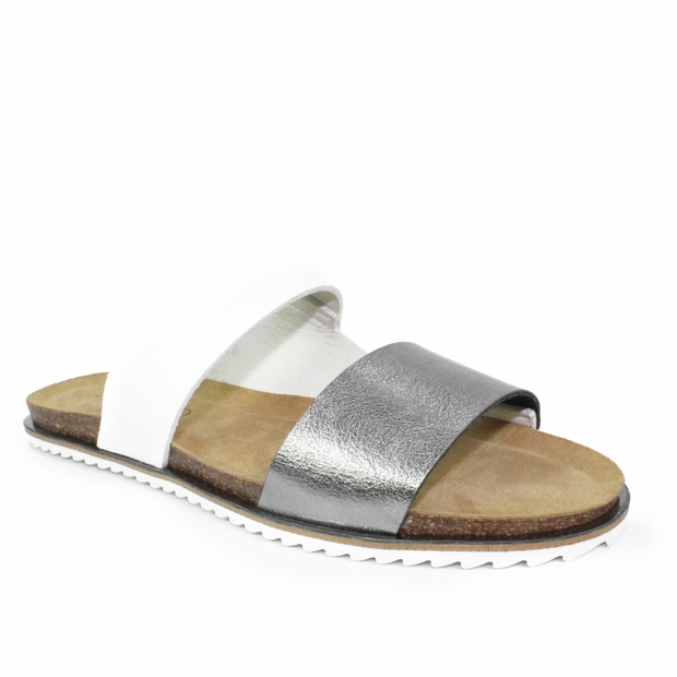 Lunar Shoes - Prague Flat Leather Slider Style Sandal (2 colours)