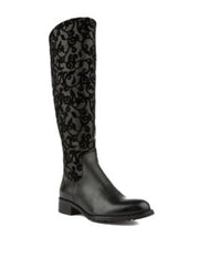 Embassy London - Rubix Long Boot with Embossed Floral Design