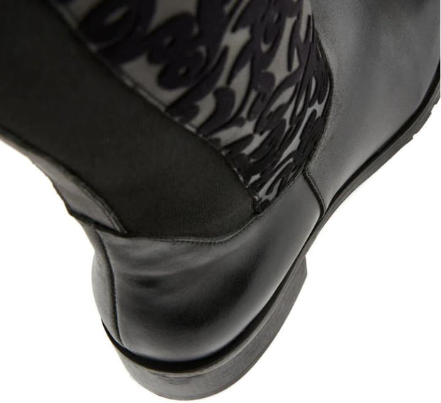 Embassy London - Rubix Long Boot with Embossed Floral Design