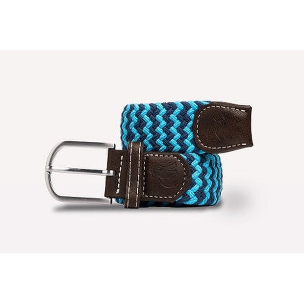 Swole Panda - Ladies Sky Blue Zigzag Woven Recycled Belt