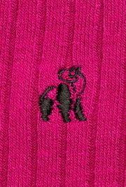 Swole Panda - Ladies Bamboo Socks - Classic Ribbed Cerise Pink